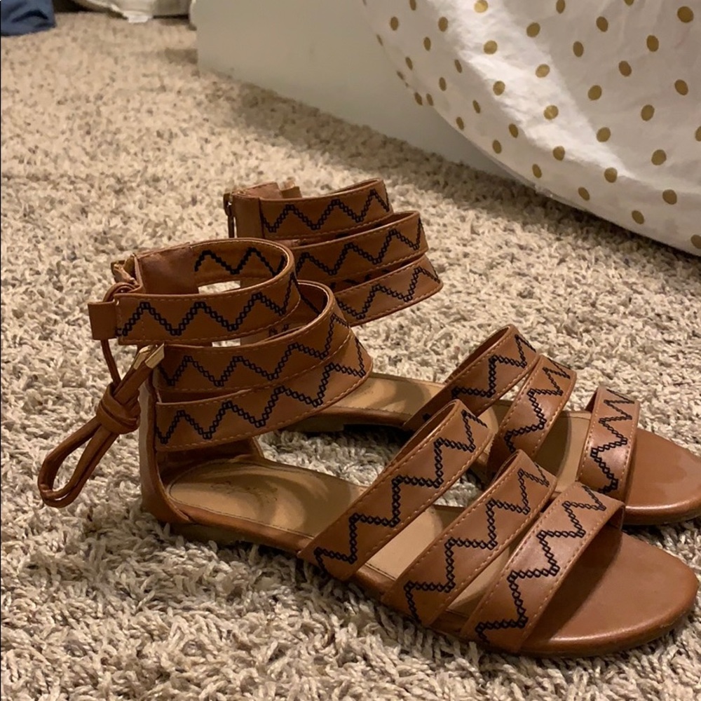 chevron striped sandals